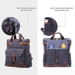 Sac à dos à langer unisexe BSCI, grand sac à couches multifonctionnel pour la maternité, idéal pour les voyages avec bébé, y compris une sangle pour poussette - Product Image 4