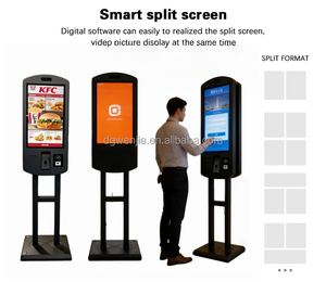 Kiosque interactif en libre-service de 27 pouces pour le dépôt d'espèces, distributeur automatique de billets, <span class=keywords><strong>paiement</strong></span> par pièces et billets à bas prix, fonction SDK - Product Image 1