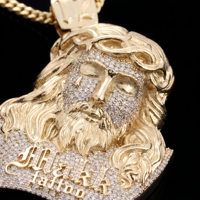 Pendentif Hip Hop en Argent Sterling S925 avec Moissanite en Forme d'Animal, Sertissage Glacé, Testeur de Diamant D VVS1 Inclus, Cadeau pour Hommes et Femmes