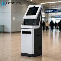 Kiosque tactile LCD grand écran sur pied avec reconnaissance faciale et terminal de paiement en libre-service pour usage commercial et de vente au détail en intérieur