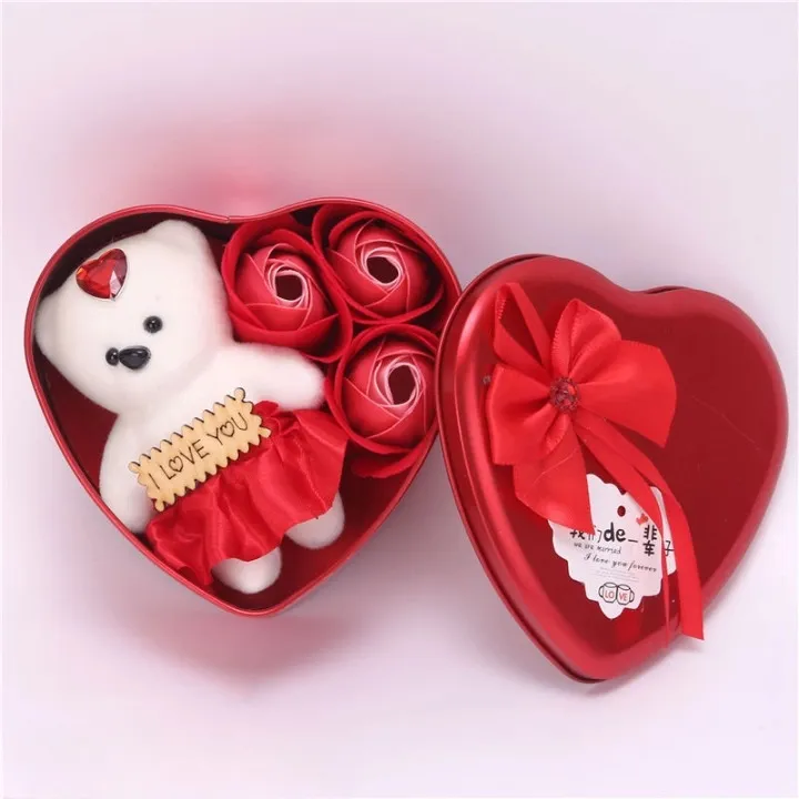Hadiah Hari Valentine 2024 bunga sabun Cadeau Saint Valentin Bears hadiah Hari Valentine