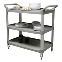 Maison d'avitaillement caddie à vaisselle en plastique avec seau service d'hôtel assiettes de nettoyage chariot à vaisselle