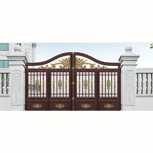 High Quality Custom Design Garden Main Door Wrought Iron Aluminum Gate from Foshan Manufacturer