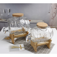 Distributeur de whisky verre 3000ml carafe baril de bière avec liège et robinet en gros