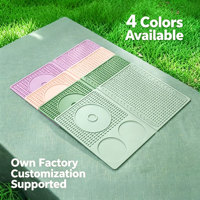 Tapis de bar pliable en silicone, tapis de drainage, tapis de table de cuisine antidérapant résistant à la chaleur, pour bar, extérieur, camping