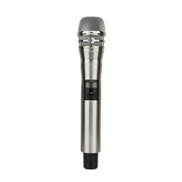 Professionnel argent métal KSM8 AD4D-II portable système de Microphone sans fil 200 canaux DJ karaoké scène Performance chant vocal