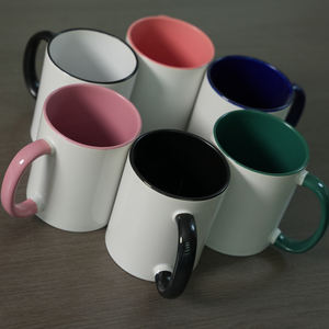 Mug à café en céramique de 11 oz avec bord intérieur coloré, mug à sublimation pour impression - Product Image 1