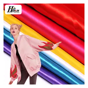 100% Polyester Moss Crepe Shining Satin Lining Fabric For Ladies Sleepwear