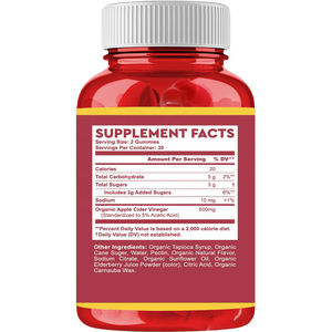 Gommes au vinaigre de <span class=keywords><strong>cidre</strong></span> de pomme de marque privée avec la mère pour une détox et un nettoyant ultimes soutiennent le métabolisme et la perte de poids OEM - Product Image 4