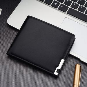 2020 Wholesale New Design Men Purse, PU Leather Short <b>Wallet</b> - Product Image 3