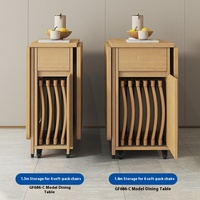 Ensemble amovible multifonctionnel pour table à manger à domicile, table à manger pliante en bois massif moderne à hauteur réglable avec chaises
