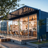 Chambres d'hôtel de luxe préfabriquées en conteneurs de 40 pieds, bâtiments modulaires, mini-maisons avec salle de bain et chambre pour usage commercial et en centres commerciaux