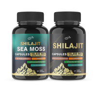 Gummies de Shilajit pour hommes, Tongkat Ali, algues marines, Shilajit de l'Himalaya, capsules d'Ashwagandha, gummies et capsules de Shilajit