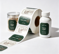 Autocollant en vinyle adhésif imperméable avec logo imprimé personnalisé pour l'emballage alimentaire, les bonbons, l'huile d'olive, les collations, les sandwichs, les étiquettes de produits