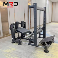 Nuevo equipo de entrenamiento de gimnasio de acero plegable de seis piezas para cadera y piernas, con respaldo ajustable, comercial, para fitness, puente Smith, dominadas, unisex