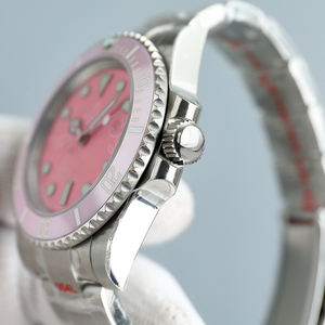 Reloj Mecánico Popular 2025 con Esfera Rosa y Elementos Lindos y Divertidos Combinados con Correa Plateada, Reloj Exquisito - Product Image 3