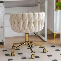 Chaise pivotante réglable en hauteur pour maquillage, diffusion en direct, travail des ongles, salon de beauté