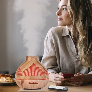 400ml पोर्टेबल हवा Humidifier मिनी लकड़ी अनाज हवा Humidifier उच्च गुणवत्ता की लकड़ी अनाज अल्ट्रासोनिक धुंध हवा Humidifier