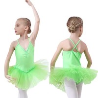 Vestido de Ballet Rosa para Niñas, Tutú de Spandex y Poliéster, Ropa de Actuación, Traje de Baile Infantil
