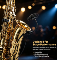 Microphone à pince pour saxophone, son brillant pour performance, micro de scène avec support pour saxophone