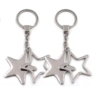Porte-clés étoile en métal personnalisé design souvenir personnalisé porte-clés en métal moulé sous pression
