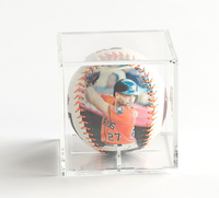 8CM Acryl Baseball Box verwandte Display Cube Tennis transparente Hülle für Ball Souvenir Aufbewahrung boxen Halter UV-Schutz