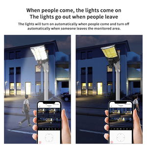 V380 All-in-One Solar Street <b>Light</b> <b>with</b> Dual Screen HD Camera and <b>Sensor</b> for Outdoor Security and Smart Solar Lighting - Product Image 3