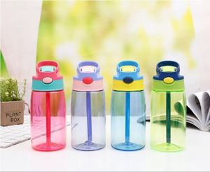Cups of12oz 360ml Clear PC Kids Water Tumbler, Portable BPA Free Children Flip Top Straw Drinking Cup with Leakproof Splash Pr - Product Image 2