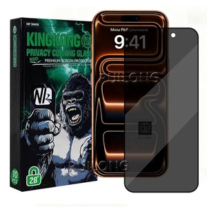 ฟิล์มป้องกันหน้า<span class=keywords><strong>จ</strong></span>อเพื่อความเป็นส่วนตัวป้องกันการสอดแนม ESD 9ชั่วโมงสำหรับ iPhone 17 16E 16 15 14 13 12 Pro Max PLUS กระจกนิรภัยติดกาวเต็มรูปแบบทำจากผ้าไหม - Product Image 1