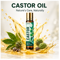 Huile de ricin biologique pressée à froid naturelle ; Nourrit les cheveux et favorise la croissance ; Convient pour les soins des cheveux et de la peau.