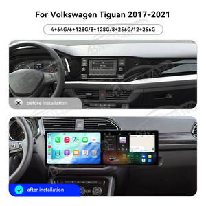 Autoradio multimédia Baoshang double écran tactile 10,1'' Android 15 pour <span class=keywords><strong>Volkswagen</strong></span> Tiguan 2017-<span class=keywords><strong>2021</strong></span> avec navigation <span class=keywords><strong>GPS</strong></span> et CarPlay - Product Image 2