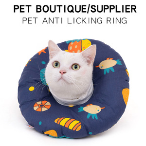 Collar elisabetano de algodón para gatos, protección suave para el cuello, suministros para mascotas, patrón de dibujos animados, uso en las cuatro estaciones - Product Image 5