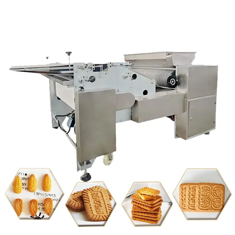 Otomatik bisküvi çerez şekillendirme makinesi endüstriyel döner çerez bisküvi yapma makinesi