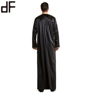 ملابس رجالية إسلامية للبيع بالجملة ثوب عربي إسلامي ثوب سعودي عربي قطني أسود قفطان مغربي قفطان ثوب - Product Image 5
