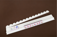 Support à Mahjong en Acrylique à Bord Ondulé Festonné, Support Premium pour Tuiles Solides pour Mahjong Américain et Domino