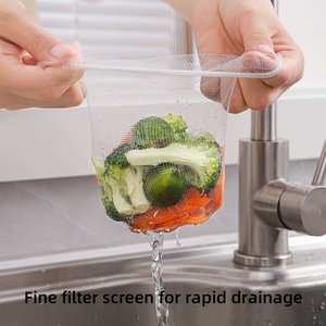 Disposable Anti-block Trash <b>Strainer</b> Mesh Bag Square Drainage Filter Rack Garbage Bag Set Kitchen <b>Sink</b> Waste Drain Filter Hole - Product Image 3
