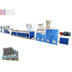 Interior Plastic WPC PVC Fluted Wall Panel Board Machine Ceiling Panel Extrusion Line WPC Profile Making Wood Plastic Machine