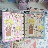 1pcs Per Pack Stiker Karakter Gadis Musim Panas Retro untuk Bullet Journal