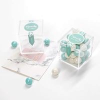 Petite boîte de présentation en acrylique Conteneurs d'organisation de stockage de bijoux de bonbons transparents Gâteau de fête Biscuit Bonbons