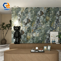 Carreaux de porcelaine modernes à motif pierre, résistants à l'usure, antibactériens, résistants aux acides, 9 mm, 600x1200 mm, brillants, pour murs et sols intérieurs