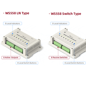 WS558 ไมล์ไซท์ ลอร่าแวน+ ตัวควบคุมไฟอัจฉริยะ D2D STM32+SX1302 คอร์ 8CH 100-240 VAC 5A/CH CE RoHS NFC ราง DIN WS558(ประเภท LN) - Product Image 2