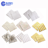 Serviettes de Cocktail jetables en papier doré, paquet de serviettes à main en aluminium métallisé doré pour mariage, vacances, fête d'anniversaire