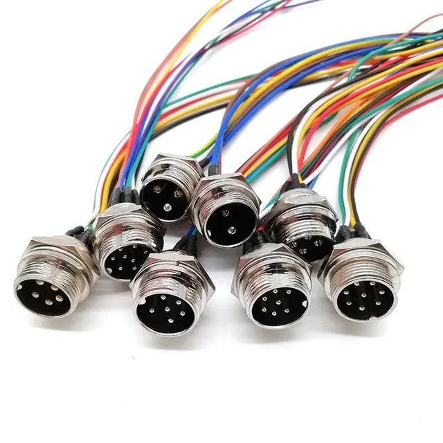 GX12 GX16 Waterproof Aviation Plug Socket Wire Cable Connector 2/3/4/5/6/7/8/9/10 Pins Butt Joint Air Plug Electrical Cord"