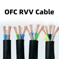 Cable RVV OFS con revestimiento, 2-20 AWG, resistente al desgaste, impermeable, estándar nacional, cable RVV con conductor de cobre sin oxígeno, cable de alimentación.