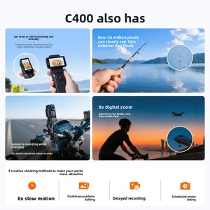 Caméra d'action <span class=keywords><strong>SJ</strong></span> C400 4K HD 30fps à écran tactile, commandée au pouce, pour Vlog, sports de plein air, vision nocturne - Product Image 2
