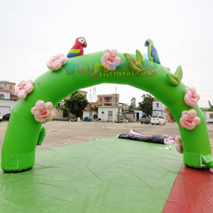 Arche publicitaire gonflable de qualité commerciale avec fleurs et oiseaux - Product Image 2