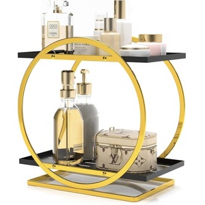 2-Tier Cosmetic <b>Storage</b> Box, Practical Carbon Steel <b>Dressing</b> <b>Table</b> Organizer Rack, Suitable for Bathroom, Kitchen, and Vanity - Product Image 5