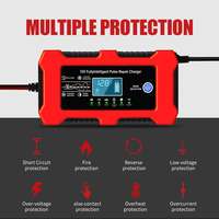 Chargeur de batterie intelligent 12V 6A SCP 90W OVP à impulsions pour réparation OTP, cycle profond, pour moto électrique et voiture, AC/DC 100-240V, pour batteries Gel, Humides et Plomb-Acide