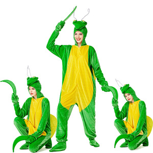 Mantis Cosplay <b>Bodysuit</b> <b>Green</b> Onesie With Knife Adult Unisex Mascot Costume For Party Stage Performance - Product Image 2