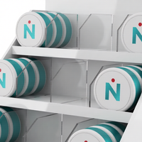 Support d'affichage personnalisé avec logo, en acrylique, pour sachets de nicotine, tabac sans fumée, pour les boutiques de tabac